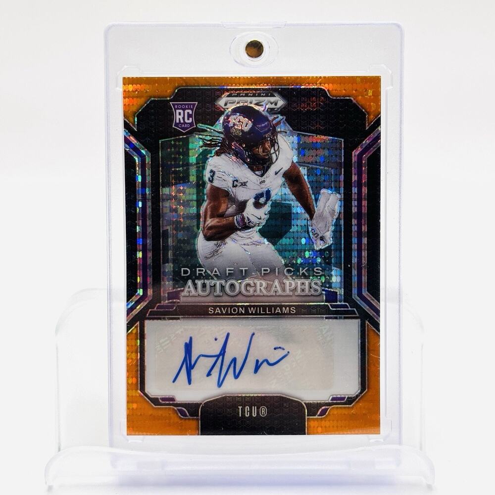 2025 Panini Prizm Draft Picks Orange Pulsar Savion Williams Rookie Auto #DPA-SWS